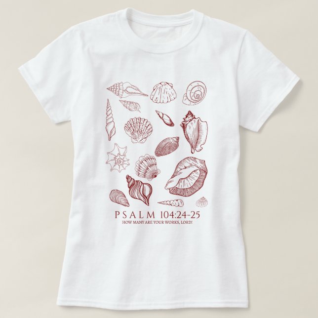 T-shirt Seashell Bible Verse (Design devant)