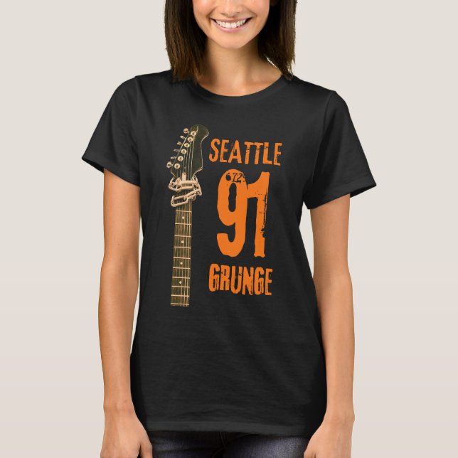 T-shirt Seattle Grunge Music 1991 (Devant)