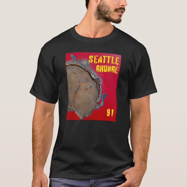 T-shirt Seattle Grunge Music 1991 (Devant)