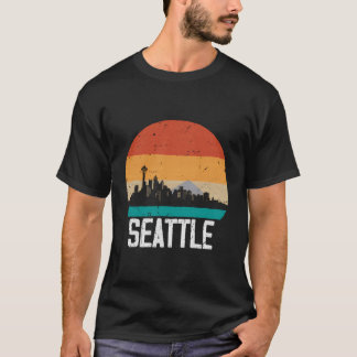 T-shirt Seattle Usa Sunset Skyline Seattle