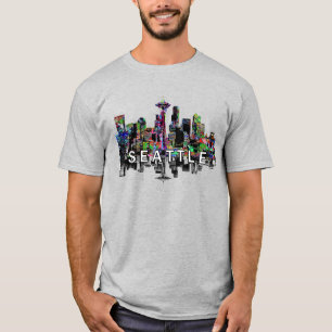 T-shirt Seattle, Washington en graffiti
