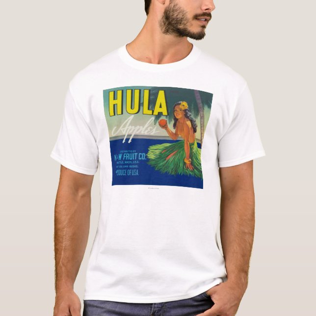 T-shirt Seattle, WashingtonHula Apple marquent (Devant)