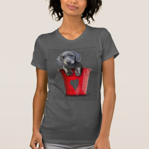 T-shirt Seaux de chiot de teckel d'amour