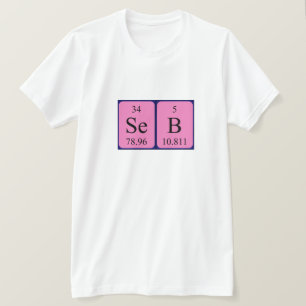 T-shirt Seb nom de table périodique chemise