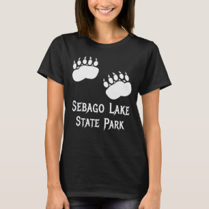 T-shirt Sebago Lake State Park Maine Bear Paw Claws Campin