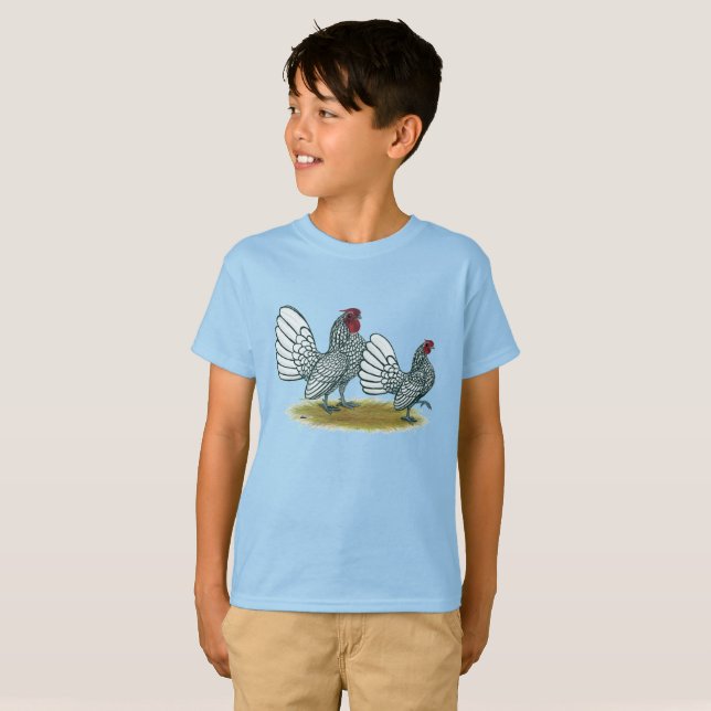 T-shirt Sebright Bantams : Silver (Devant entier)