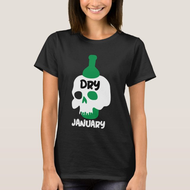 T-shirt Sec Janvier Sobriety Challenge Soutien Cadeaux T-S (Devant)