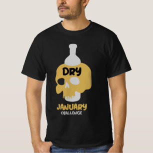 T-shirt Sec Janvier Sobriety Challenge Soutien Cadeaux T-S
