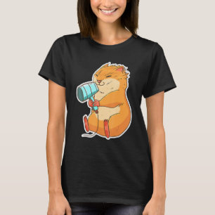 T-shirt Sèche-cheveux Hamster Animal Hammy Propriétaire An