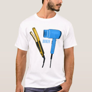 T-shirt Sèche-cheveux & lisseuse-cheveux illustration