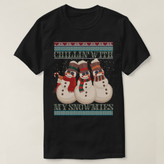 T-shirt S'éclater avec mes bonshommes de neige Art