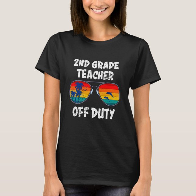 T-shirt Second grade class teacher off duty school teacher (Devant)