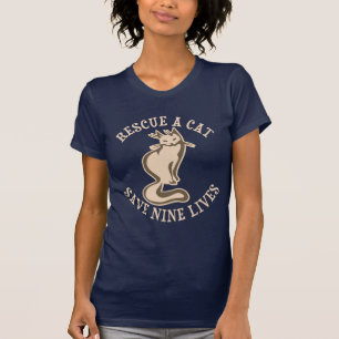 T-shirt Secourez des économies de chat pendant neuf vies