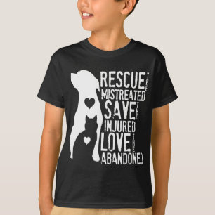 T-shirt Secourir, Économiser, Aimer Animal Rescue, Amoureu