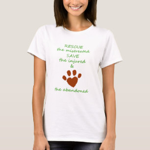 T-shirt SECOURIR le maltraité SAVE the blessé LOVE the ab