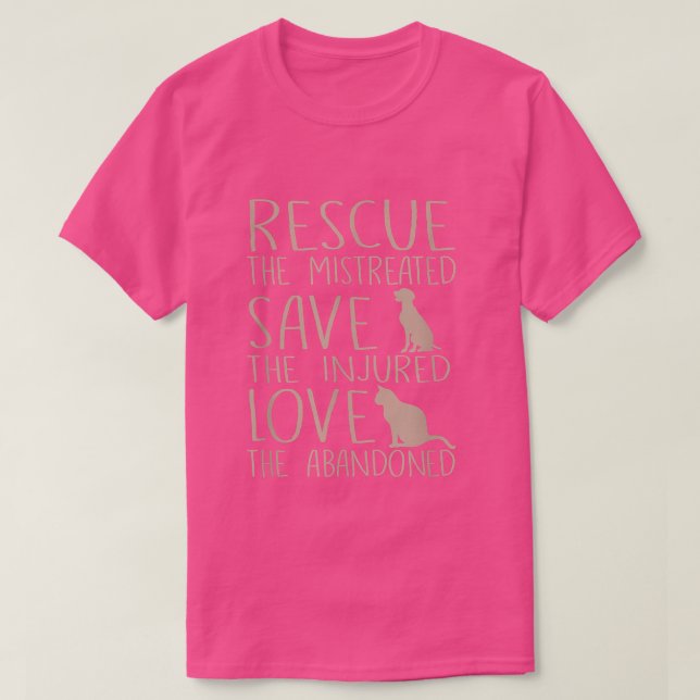T-shirt Secourir Le Mistreated Sauvons L'Amour Blessé L'Ab (Design devant)