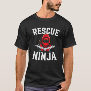 T-shirt Secourir Ninja Mercenary Shuriken Kunai Shinobi Nu