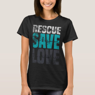 T-shirt Secourir Sauver l'amour Animal Rescue Chien
