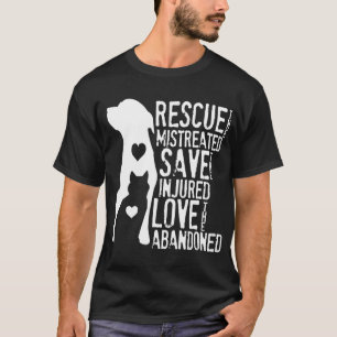 T-shirt Secourir Save Love Animal Rescue Amoureux des chie