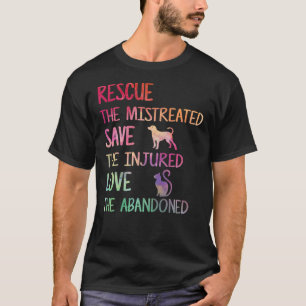 T-shirt SECOURIR SAVE LOVE PET Animal Shelter Bénévole C