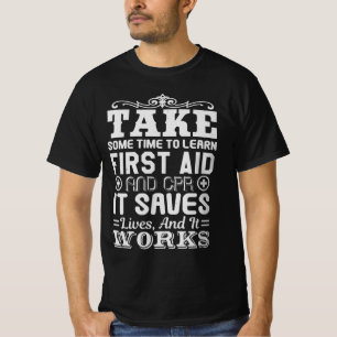 T-shirt secourir service travail paramedic premier aider