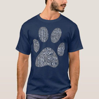 T-shirt Secourt de chien Adopter un abri d'accueil Économi