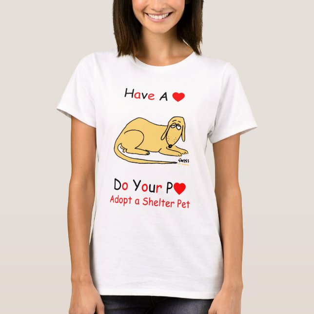 T-shirt Secourt de chien refuge Promotion pour les Amoureu (Devant)