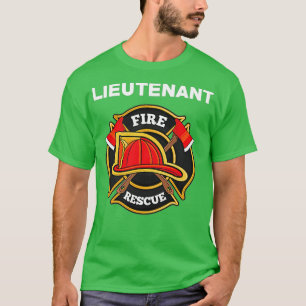 T-shirt Secourt d'incendie Lieutenant Département pour pom