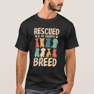 T-shirt Secouru Est Ma Race Favorite Drôle Chien Amoureux 