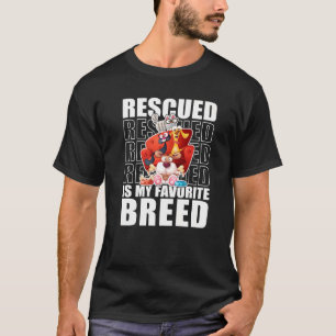 T-shirt Secouru Est Ma race préférée Chats Chiens Animal D