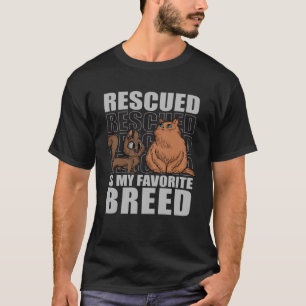 T-shirt Secouru Est Mon Favorite Chats de race Animal Shel