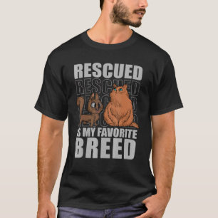 T-shirt Secouru Est Mon Favorite Chats de race Animal Shel