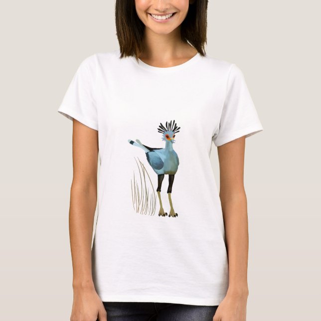 T-shirt Secrétaire Bird d'Afrique du Sud (Devant)