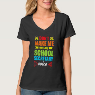 T-shirt Secrétaire de l'école Bureau de la voix Greffier A