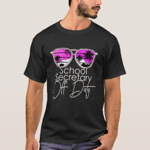 T-shirt Secrétaire de l'école Lunettes de soleil de plage 