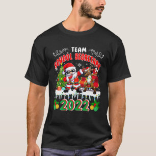 T-shirt Secrétaire de l'équipe scolaire 2022 Xmas Tree Dab