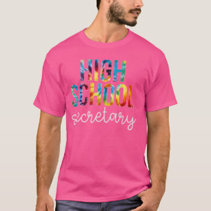 T-shirt Secrétaire du lycée Tie Dye Retour à l'école Femme