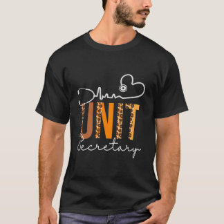T-shirt Secrétaire d'unité Léopard Hebeat Appréciation Aut