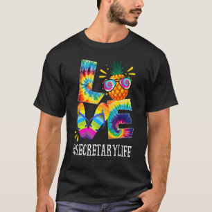 T-shirt Secrétaire Love Pineappé Summer Off Duty Tie Dye