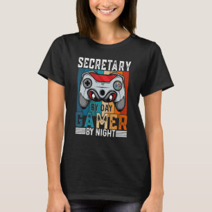 T-shirt SECRÉTAIRE Par Joueur Jour par Mème de nuit pour l