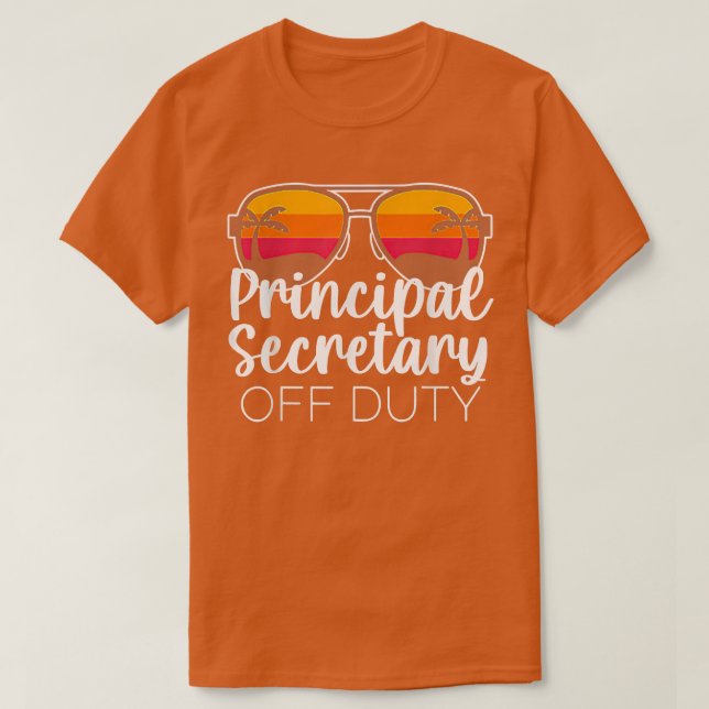 T-shirt Secrétaire principal - Lunettes de soleil de plage (Design devant)