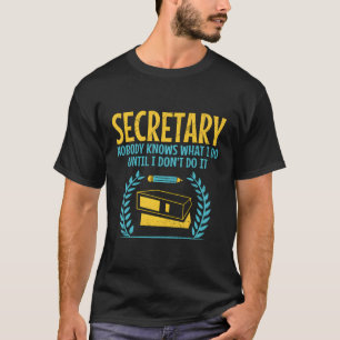 T-shirt Secrétaire Profession adjointe de secrétariat Carr