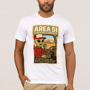 T-shirt Secteur 51 Chauffeur de camion Roswell Aliens 1950