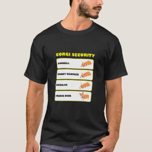 T-shirt Sécurité Corgi Chiot Mignon Chien Corgi