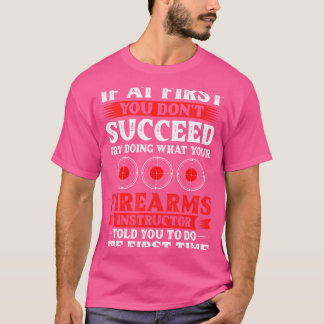 T-shirt Sécurité de tir de pistolet Entraînement d'armes