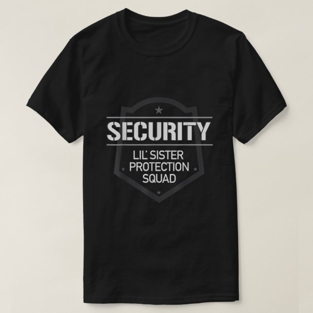 T-shirt Sécurité Lil Sister Protection Squad Big Brother (Design devant)