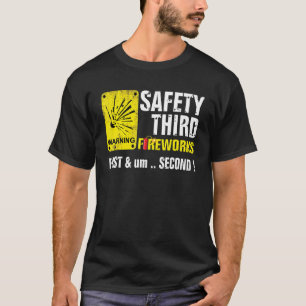 T-shirt Sécurité Troisième feux d'artifice 4 juillet pétag