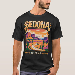T-shirt Sedona Arizona Rétro Paysage Désert Sud-Ouest