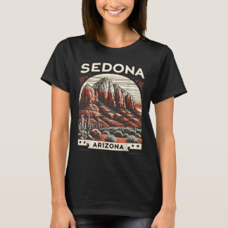 T-shirt Sedona Az Hiking Outdoors Mountain Sedona Usa Retr