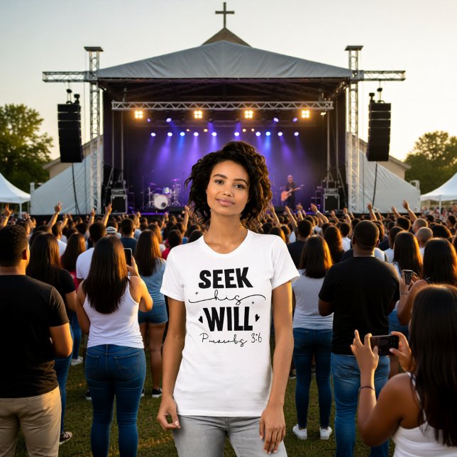 T-shirt Seek His Will Proverbs 3:6 Devotion Tee (Créateur téléchargé)